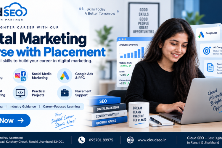 Digital Marketing Course with Placement: Build Job-Ready Skills with Cloud SEO in Ranchi