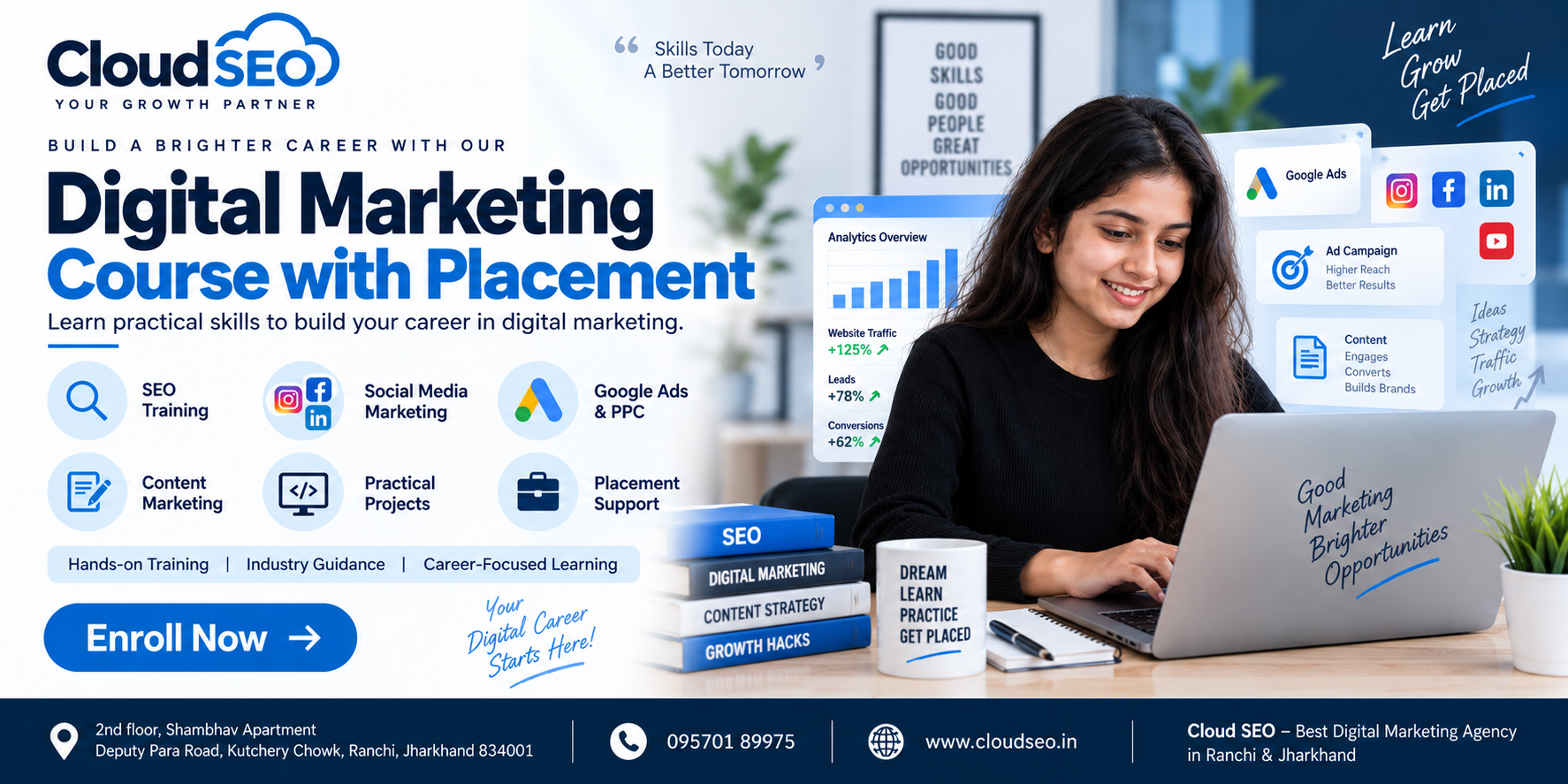 Digital Marketing Course with Placement: Build Job-Ready Skills with Cloud SEO in Ranchi